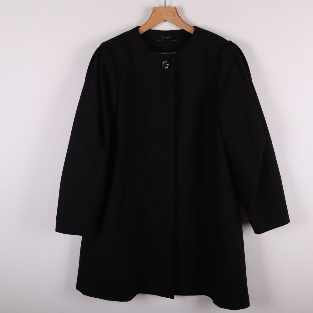 Zara Basics Basic Puff Sleeve Button Coat - image 1